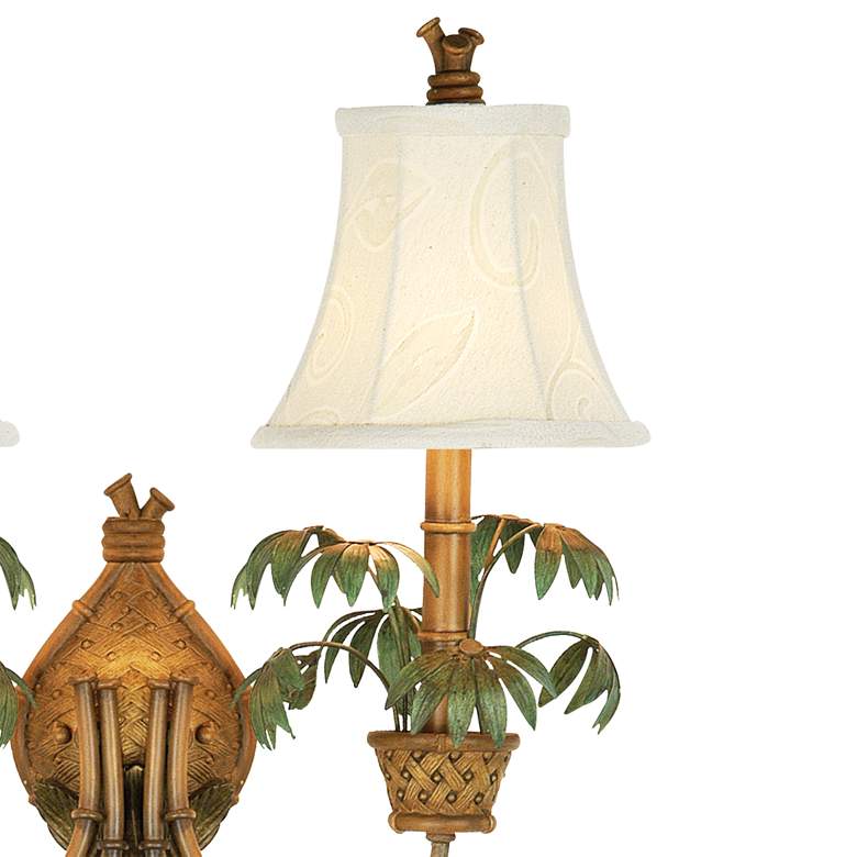Image 2 360 Lighting Polynesian Paradise 27" High Dark Honey Plug-In Wall Lamp more views