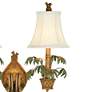 2_360 Lighting Polynesian Paradise 27" High Dark Honey Plug-In Wall Lamp more views