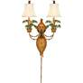 4_360 Lighting Polynesian Paradise 27" High Dark Honey Plug-In Wall Lamp more views