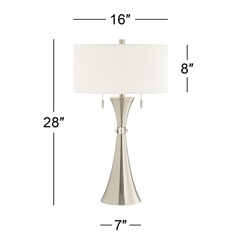 Image 7 360 Lighting Rachel Concave Column Lamps Set of 2 with Table Top Dimmers more views