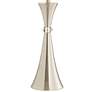 360 Lighting Rachel Silver Column Table Lamps with Dimmers Set of 2