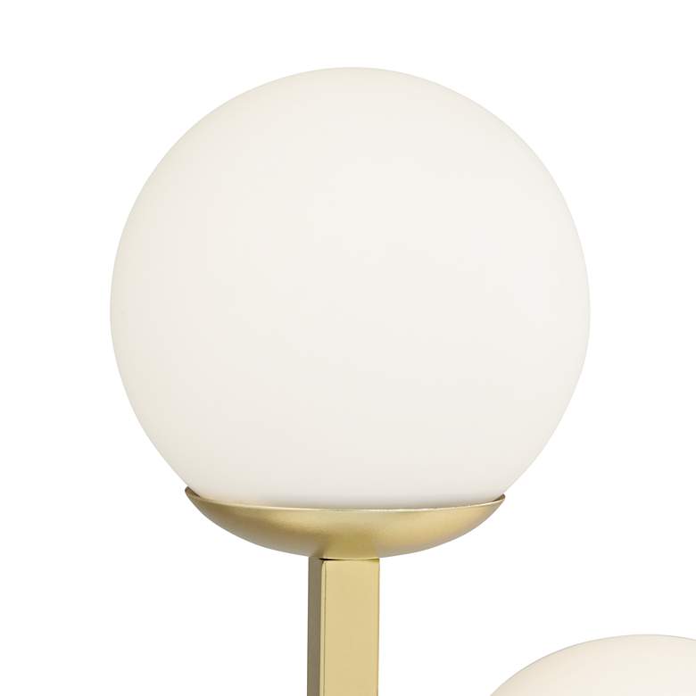 Image 4 360 Lighting Rafael 30 inch High Marble and Gold 3-Light Globe Table Lamp more views