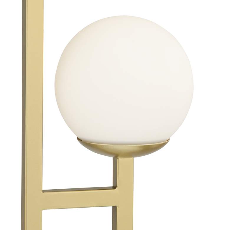Image 5 360 Lighting Rafael 30 inch High Marble and Gold 3-Light Globe Table Lamp more views