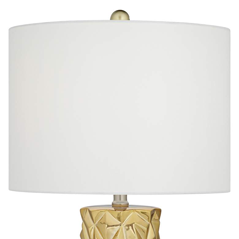 Image 5 360 Lighting Rashid 26 1/2" Gold Ceramic Modern Table Lamps Set of 2 more views