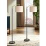 2_360 Lighting Rayna Black and Gold Downbridge Floor Lamps Set of 2