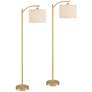 360 Lighting Rayna Warm Gold Downbridge Floor Lamps Set of 2