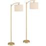 2_360 Lighting Rayna Warm Gold Downbridge Floor Lamps Set of 2