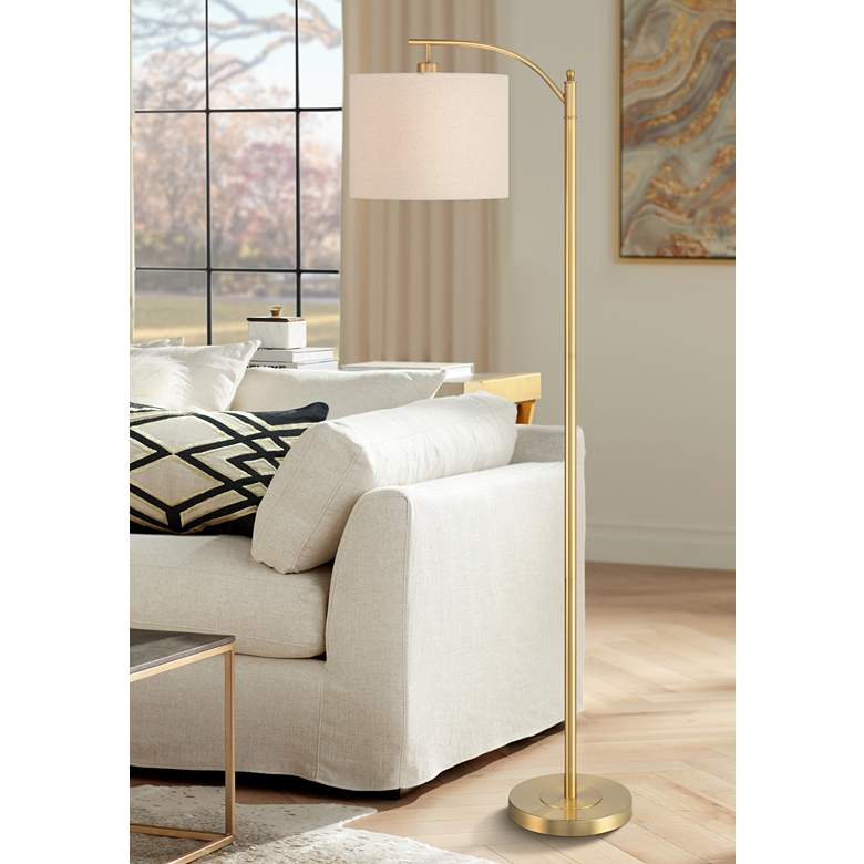 Image 7 360 Lighting Rayna Warm Gold Downbridge Floor Lamps Set of 2 more views