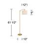 360 Lighting Rayna Warm Gold Downbridge Floor Lamps Set of 2