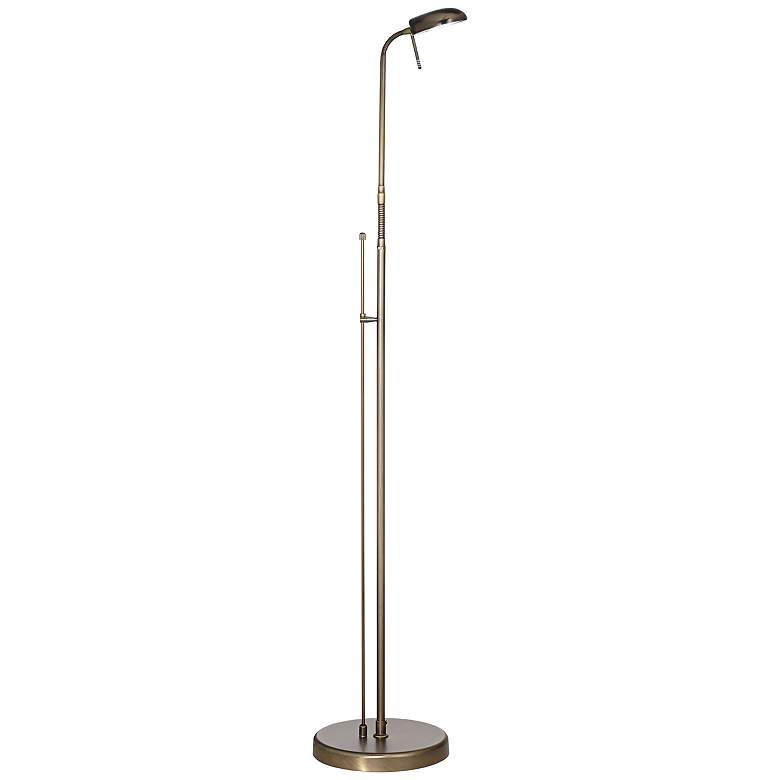 Image 3 360 Lighting Regan Adjustable Height Dark Brass LED Pharmacy Floor Lamp