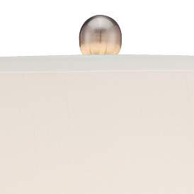 Image3 of 360 Lighting Reiner 23" Nickel and Blue-Green Glass Urn Table Lamp more views