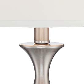 Image4 of 360 Lighting Reiner 23" Nickel and Blue-Green Glass Urn Table Lamp more views