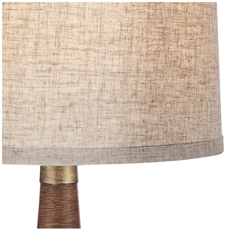 Image 5 360 Lighting Rexford 24" Walnut Finish Mid-Century Modern Table Lamp more views