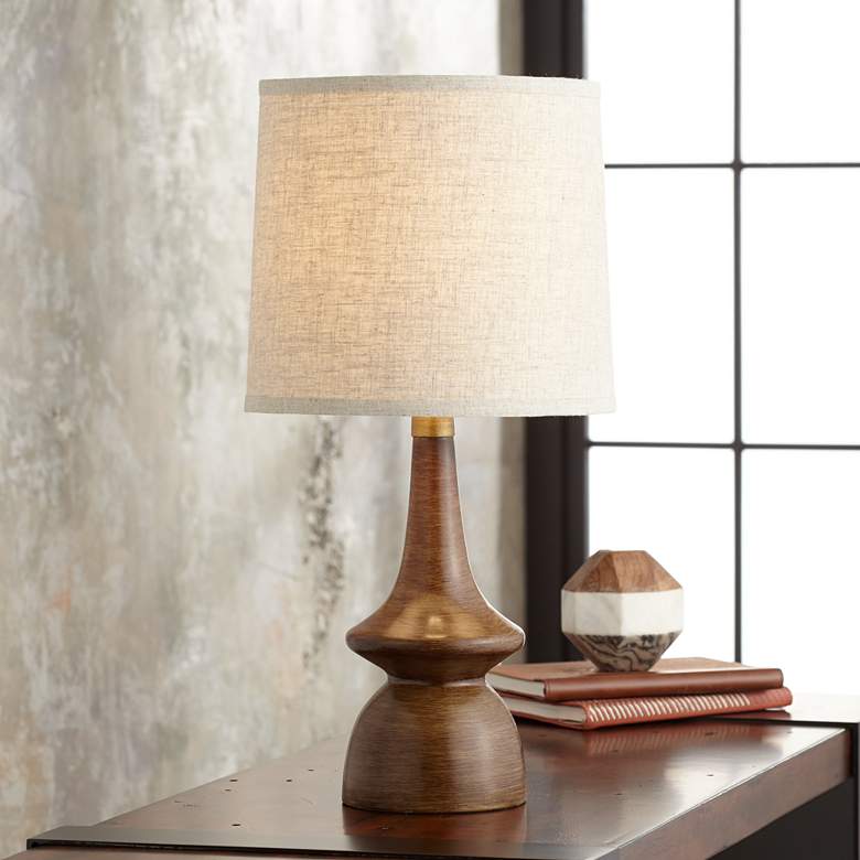 Image 2 360 Lighting Rexford Walnut Finish Mid-Century Modern Table Lamp
