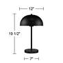 Watch A Video About the 360 Lighting Rhys Black Modern Mushroom Dome Lamps Set of 2
