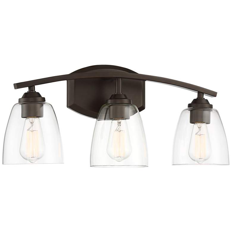 Image 4 360 Lighting Richter 22" Wide Bronze and Glass 3-Light Bath Light more views