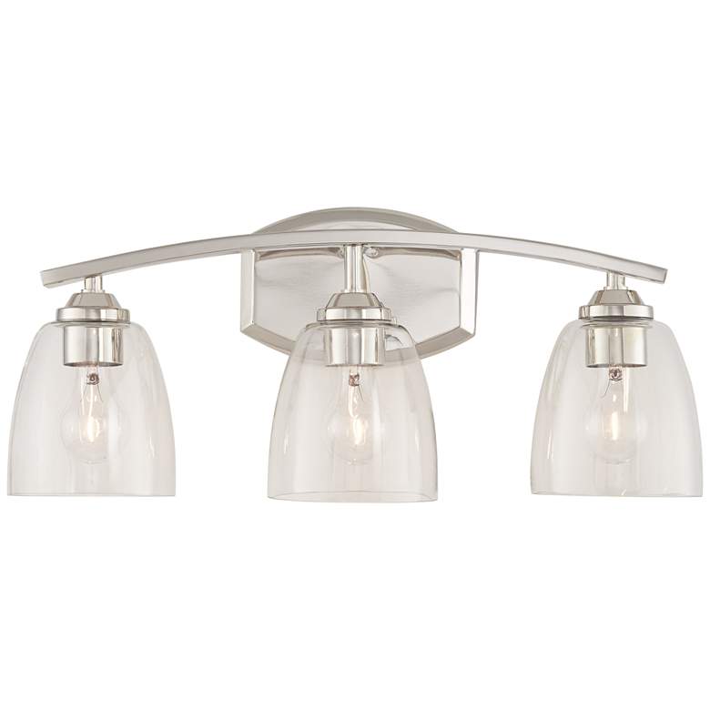 Image 2 360 Lighting Richter 22" Wide Chrome and Glass 3-Light Bath Light