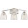 360 Lighting Richter 22" Wide Chrome and Glass 3-Light Bath Light