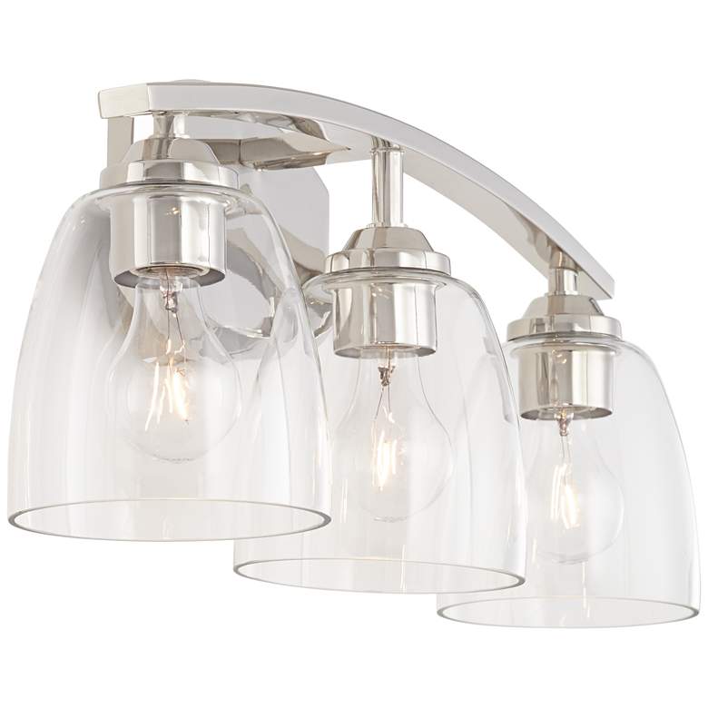 Image 6 360 Lighting Richter 22" Wide Chrome and Glass 3-Light Bath Light more views