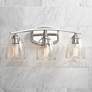 360 Lighting Richter 22" Wide Chrome and Glass 3-Light Bath Light