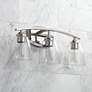 360 Lighting Richter 22" Wide Chrome and Glass 3-Light Bath Light