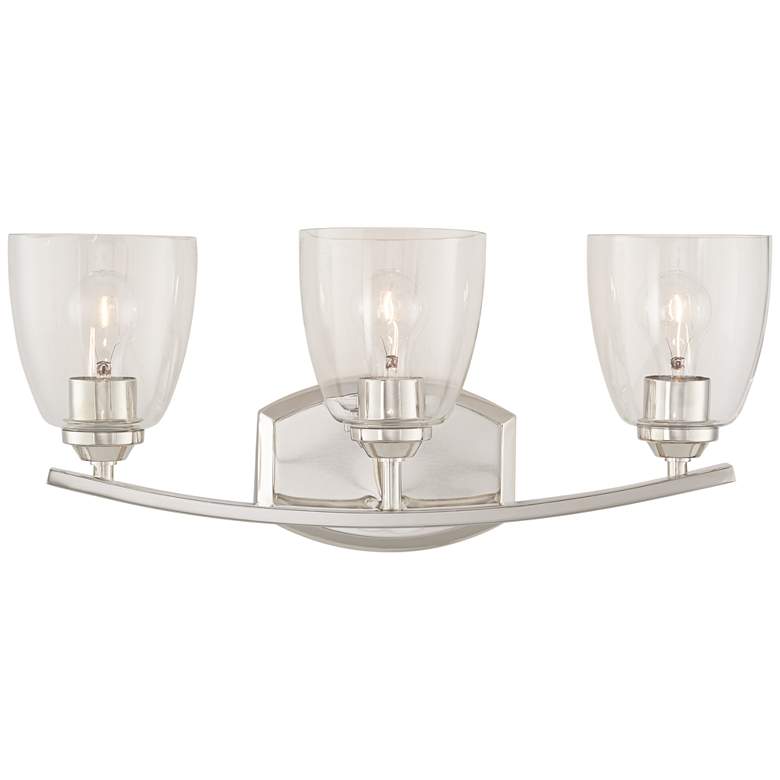 Image 7 360 Lighting Richter 22 inch Wide Nickel and Glass 3-Light Bath Light more views