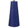 360 Lighting Ricky 24" Blue Textured Ceramic Table Lamps Set of 2