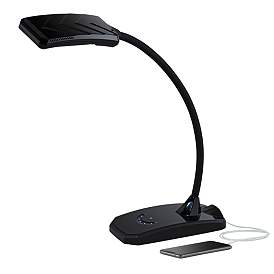 Image3 of 360 Lighting Ricky Black Modern Flex Arm Gooseneck LED Light USB Desk Lamp