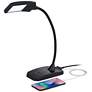 360 Lighting Ricky Black Modern Flex Arm Gooseneck LED Light USB Desk Lamp in scene