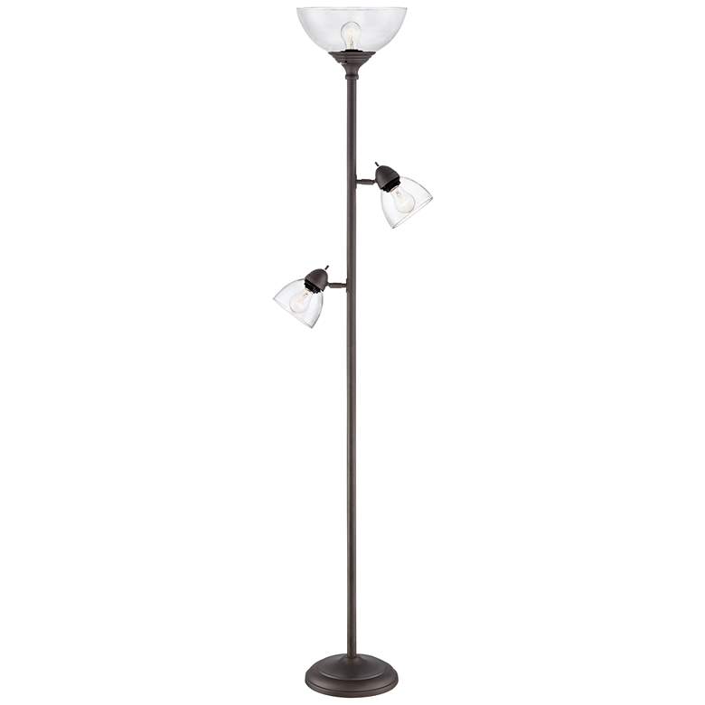 Image 3 360 Lighting Riley 72" High Bronze 3-Light Tree Torchiere Floor Lamp
