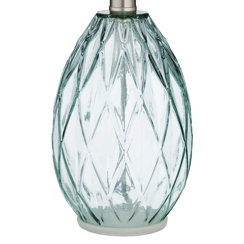 Image 6 360 Lighting Rita 14 3/4 inch Blue-Green Glass Accent Table Lamps Set of 2 more views