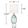 360 Lighting Rita 14 3/4" Glass Accent Lamps Set of 2 with Dimmers