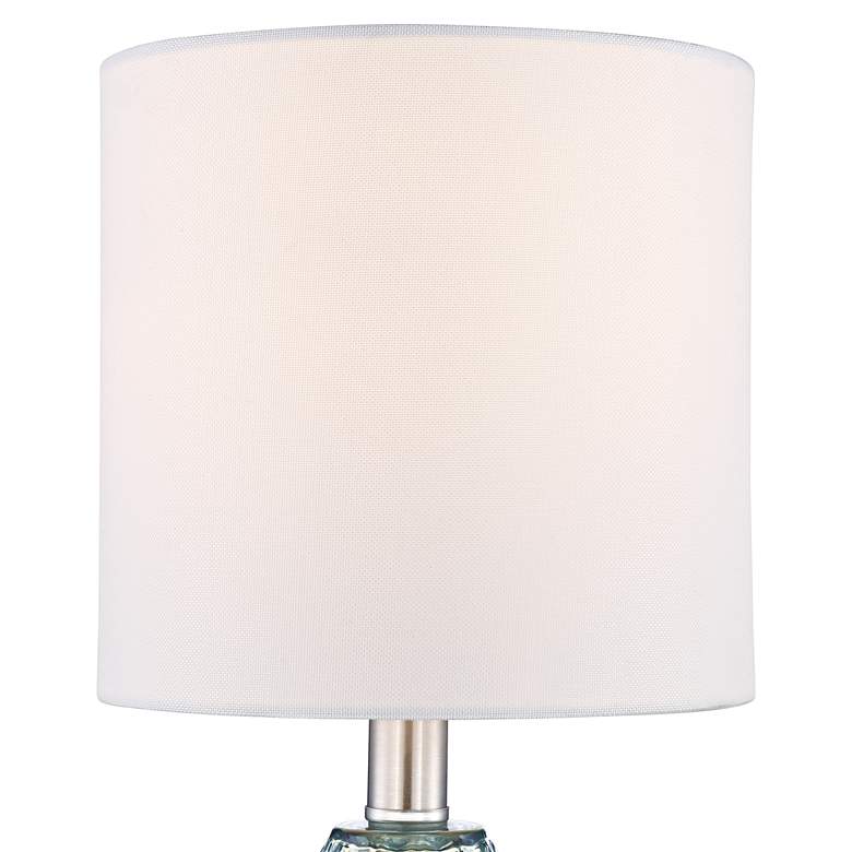 Image 2 360 Lighting Rita 18 1/2" Blue Glass Lamps Set with Acrylic Risers more views