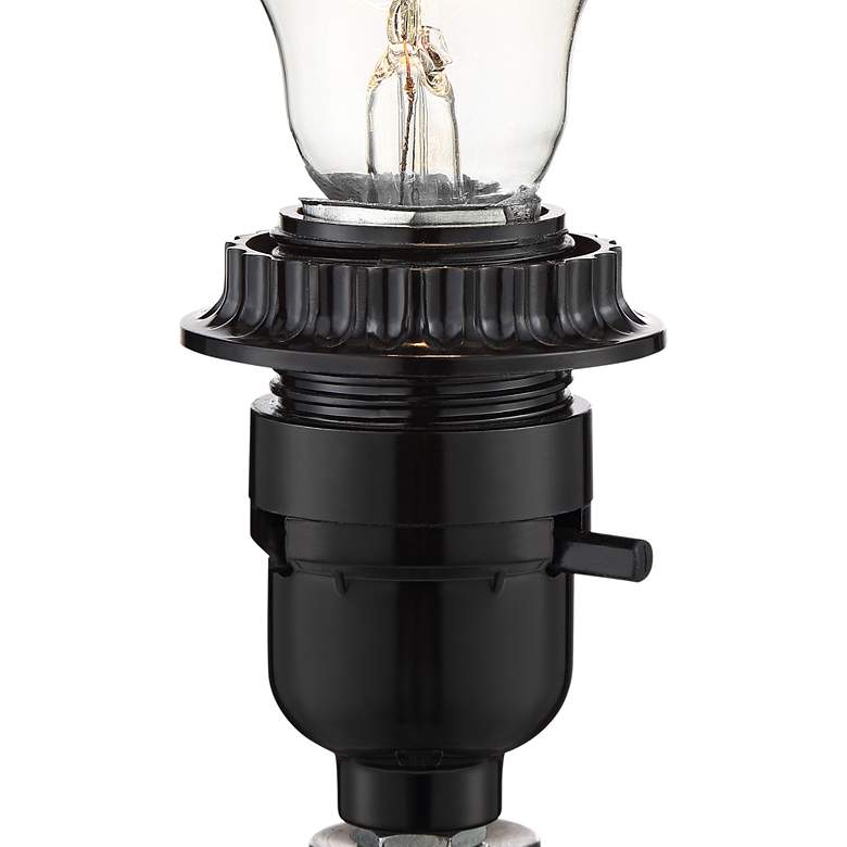 Image 3 360 Lighting Rita 18 1/2" Blue Glass Lamps Set with Acrylic Risers more views
