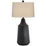 3_360 Lighting Rocco 30" Black Finish Hammered Jar Table Lamp