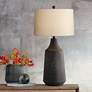 2_360 Lighting Rocco 30" Black Finish Hammered Jar Table Lamp