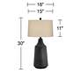 7_360 Lighting Rocco 30" Black Finish Hammered Jar Table Lamp more views