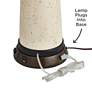 5_360 Lighting Rocco 30" Blue Ceramic Lamp with USB Workstation Base more views