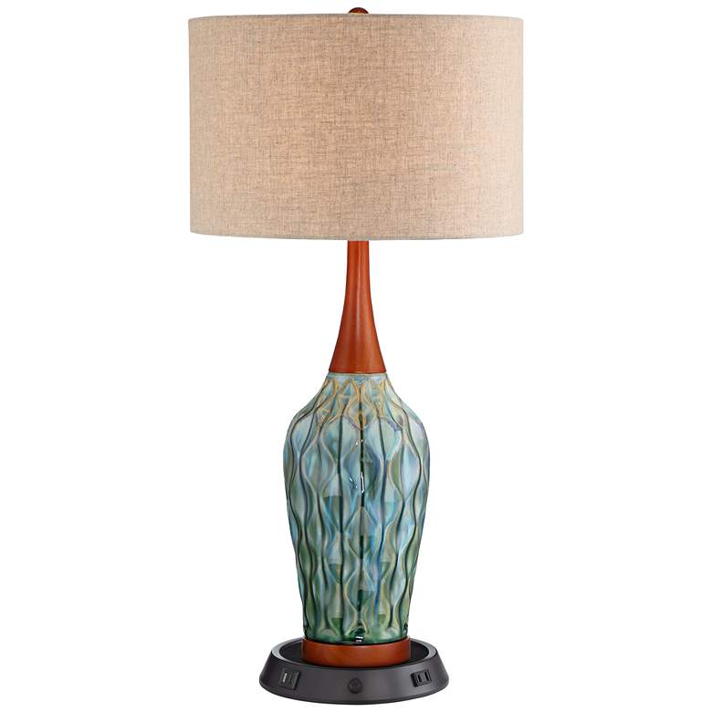 Image 2 360 Lighting Rocco 30" Ceramic Lamp with Dimmable USB Workstation Base