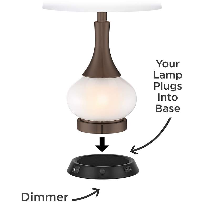 Image 3 360 Lighting Rocco 30" Ceramic Lamp with Dimmable USB Workstation Base more views