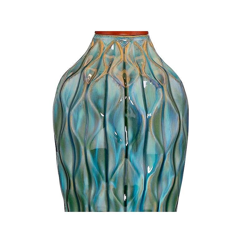 Image 4 360 Lighting Rocco 30 inch High Blue Teal Ceramic Table Lamps Set of 2 more views