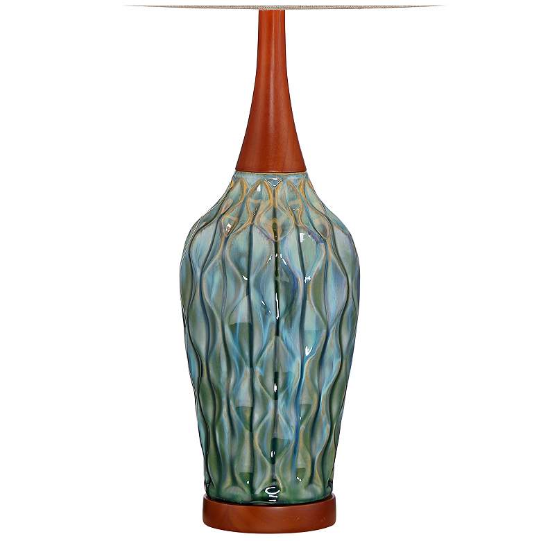 Image 6 360 Lighting Rocco 30" High Mid-Century Modern Blue Ceramic Table Lamp more views
