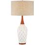 360 Lighting Rocco 30" High White Ceramic Mid-Century Lamp with Dimmer