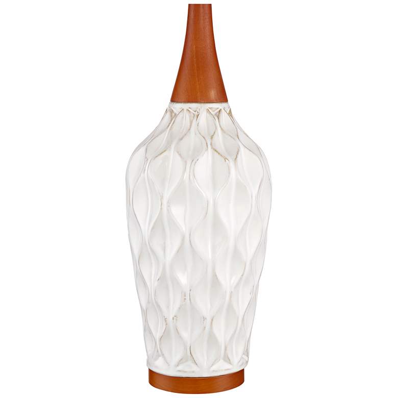 Image 6 360 Lighting Rocco 30 inch Mid-Century Modern White Ceramic Table Lamp more views