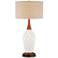 360 Lighting Rocco 30" White Ceramic Lamp with USB Workstation Base