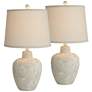 2_360 Lighting Romeo 23 1/2" Distressed Earth Jar Table Lamps Set of 2