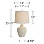 360 Lighting Romeo 23 1/2" Distressed Earth Jar Table Lamps Set of 2
