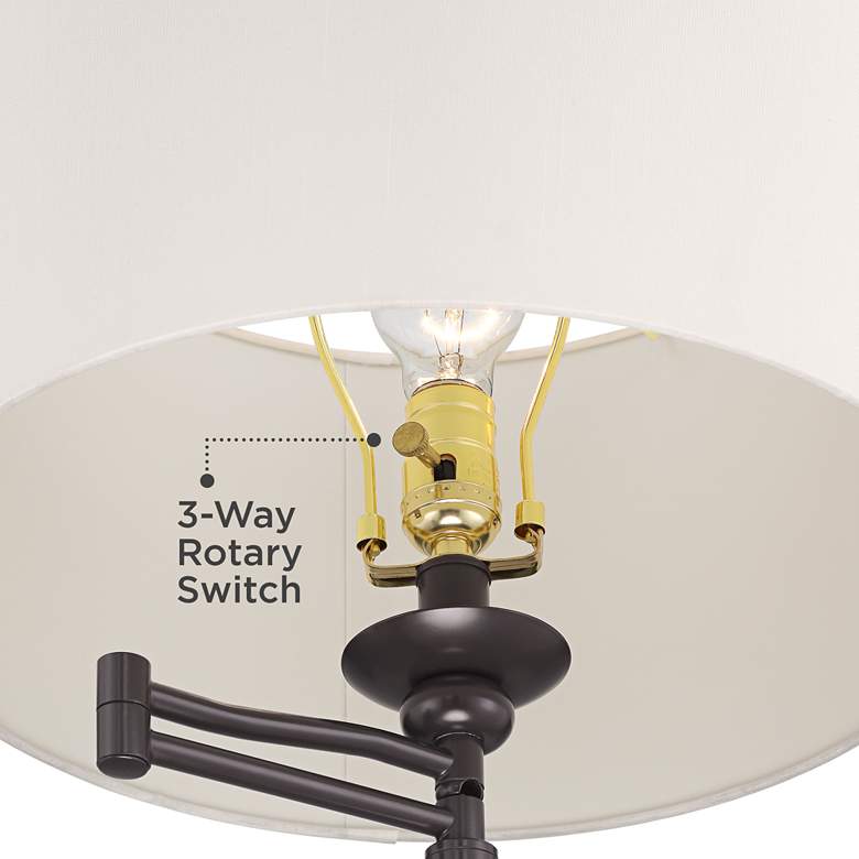 Image 4 360 Lighting Romero 61 1/2" High Bronze Swing Arm Floor Lamp more views