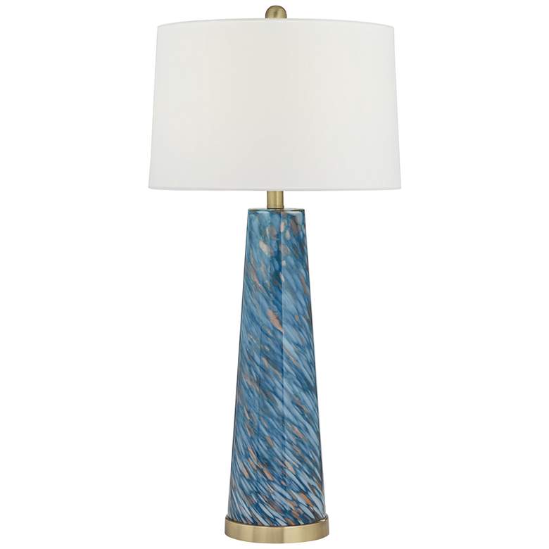 Image 2 360 Lighting Rory 31 3/4 inch High Modern Blue Art Glass Table Lamp