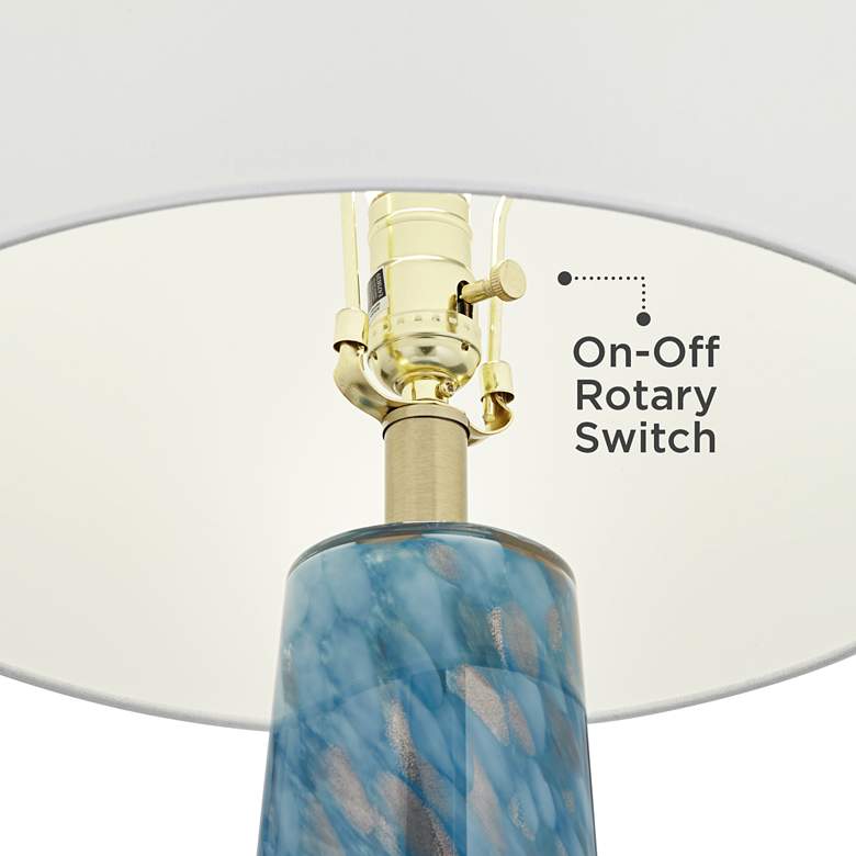 Image 5 360 Lighting Rory 31 3/4 inch High Modern Blue Art Glass Table Lamp more views